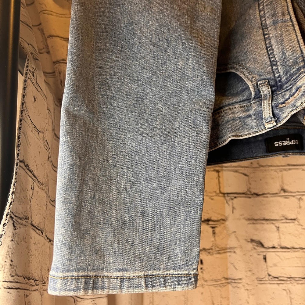 Express Classic Blue Straight Leg Jeans - Picture 2 of 7